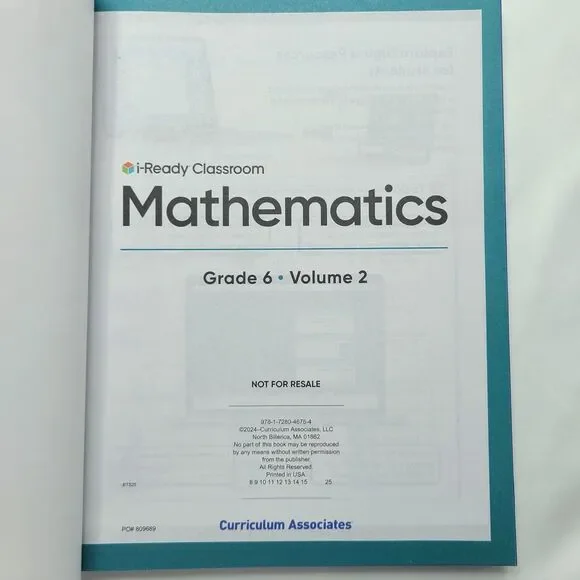 i-Ready Classroom Mathematics Grade 6 Volume 1 & 2 Student Workbooks Homeschool - Picture 4 of 9